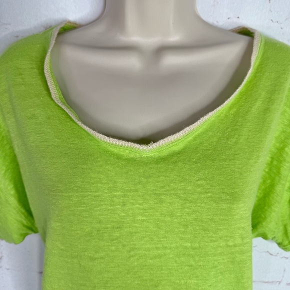 CHICO’S M Runs Large Loose Fit V-Neck Short Sleeve Light Knit Top Chico Size 1 - Picture 2 of 14